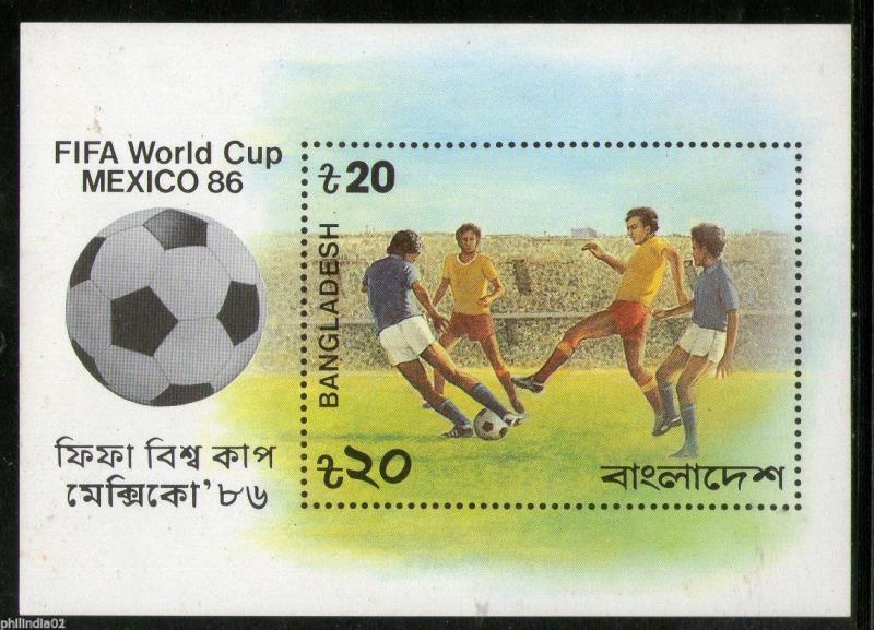 Bangladesh 1986 FIFA World Cup Football Maxico-86 Sc 279a Imperf M/s MNH