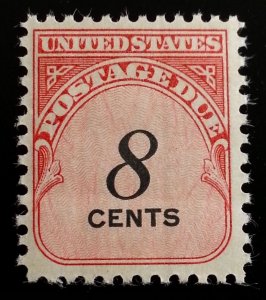 1959 8c Postage Due Carmine Rose & Black Scott J96 Mint F/VF NH