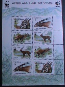 VIETNAM-2000  SC# 2569a  WWF WORLD WIFELIFE FUND-LOVELY ANIMALS MNH: SHEET-VF