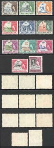 Basutoland SG69/79 Set of 11 Very fine M/M Cat 100 pounds