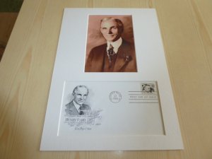 Henry Ford photograph and 1968 USA FDC mount matte size A4