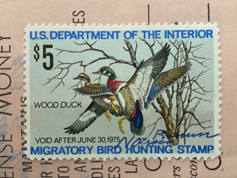 US StampsSC RW41 W/ State Stamp Used CV 12.00 United States