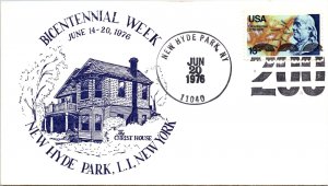 US SPECIAL EVENT CACHETED COVER THE CHRIST HOUSE AT NEW HYDE PARK L.I. N.Y. 1976