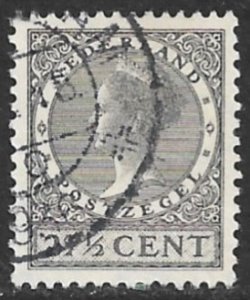NETHERLANDS 1926-39 27 1/2c Wilhelmina Issue Sc 188 VFU