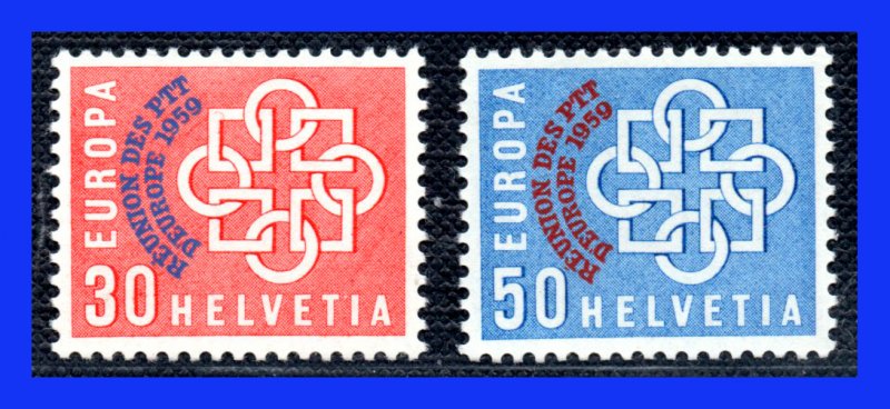 1959 - Suiza - Scott n 376 / 377 - MNH - SU- 41 - 02