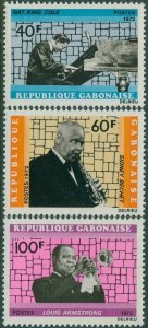 Gabon 1972 SG464-466 Negro Musicians set MNH