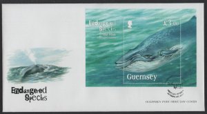 Guernsey 2011 FDC Sc 1124 3pd Blue whale Sheet