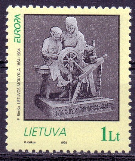 Lithuania. 1995. 580. Women behind the spinning wheel Europe. MNH.
