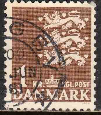 Denmark 297, 1K Small State Seal. Used. (402)