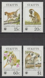 ST KITTS 1986 WWF SG 211/4 MNH