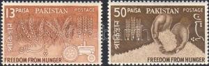 Pakistan stamp Struggle against famine set MNH 1963 Mi 190-191 WS5728