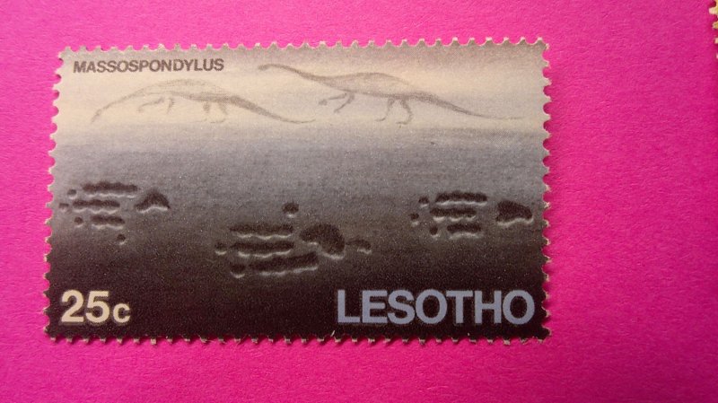 Lesotho 1970 Dinosaur Tracks Scott# 75-79 Complete XF Mint NH Set of 5