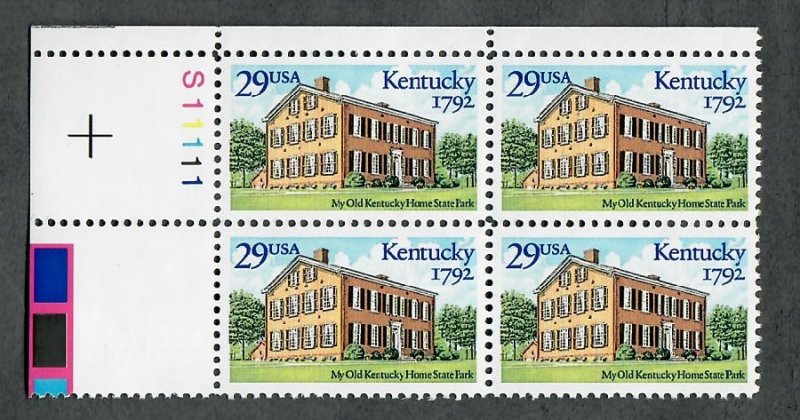 2636 Kentucky MNH Plate Block - UL