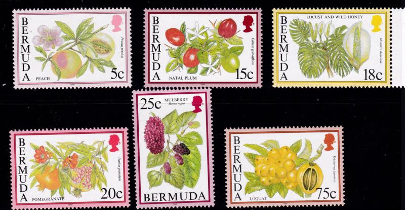 Bermuda 1994 QEII Flowering Fruits Complete (17)+ wmk-384 Complete (8) XF/NH