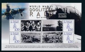 [81131] St. Vincent & Gren. 2009 Second World war Doolittle Raid Sheet MNH
