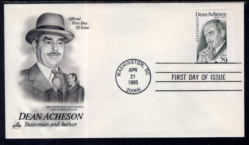 US 2755 Dean Acheson Artcraft U/A FDC