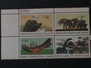 ​UNITED STATES-1970 SC#1390a CENTENARY OF NATURAL HISTORY MUSEUM-MNH-BLOCK VF