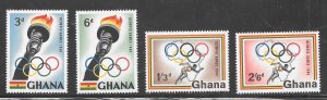 Ghana #82-85 MNH Set of Singles (my3)