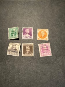 Stamps Canal Zone Scott #01-2, 04-7 hinged