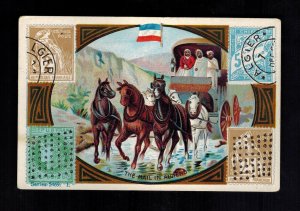 Early Algeria Post Office Trading Card Cover Stamps of the World Widlar COmpany