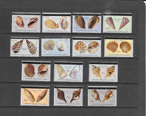 SHELLS - ANGOLA #617-30 OVERPRINTS  MNH