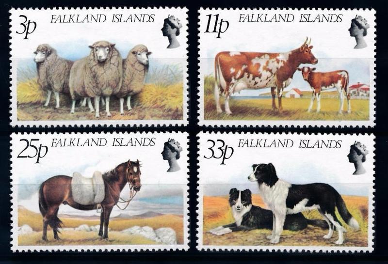 [65584] Falkland Islands 1981 Sheep Cow Horse Dogs  MLH