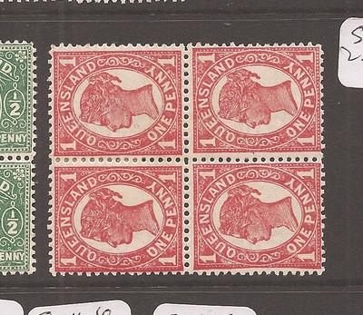 Queensland SG 288 block of 4 2 stamps MNH 2 stamps MOG (7...