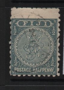 Fiji 1892 SG76 halfpenny 10 perf - used