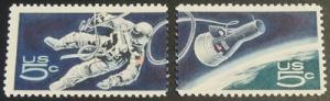 1967 5c Accomplishments in Space Scott 1331-1332 Mint NH