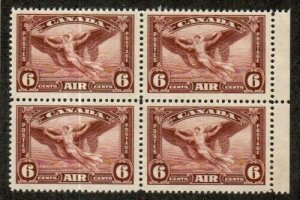 Canada Scott C5 Mint NH block VF [TG728]