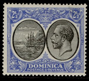 DOMINICA GV SG78, 2½d black & ultramarine, M MINT.