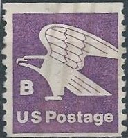 US 1820 (used) (18¢) B rate eagle, coil (1981)