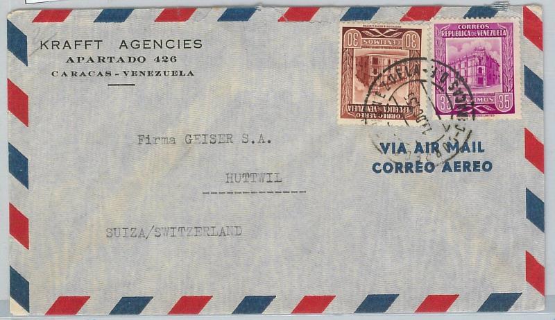 58722  -  VENEZUELA  - POSTAL HISTORY: COVER to SWITZERLAND 1955