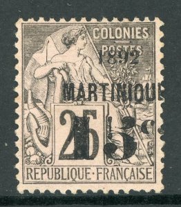 Martinique 1892 French Colony 15¢/25¢ Black Sc #30 Mint E105