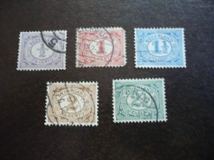 Stamps - Netherlands - Scott# 55-57,59-60 - Used Part Set of 5 Stamps