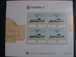 ​PORTUGAL-1987-SC#1702a EUROPA 87-VILA DO CONDE-IRMAO AGENCY MNH S/S SHEET VF