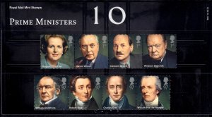 Great Britain 2014 Prime Ministers Complete Mint MNH Set in Pack SC 3328-3335