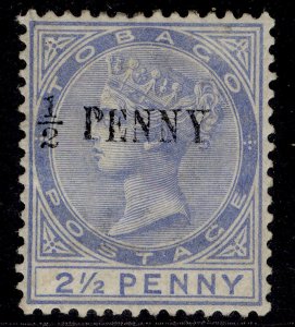 TOBAGO QV SG26, ½d on 2½d dull blue, M MINT. Cat £12.