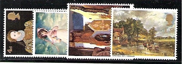 GB 1968 Paintings. MISSING PHOSPHOR. Set of 4 values