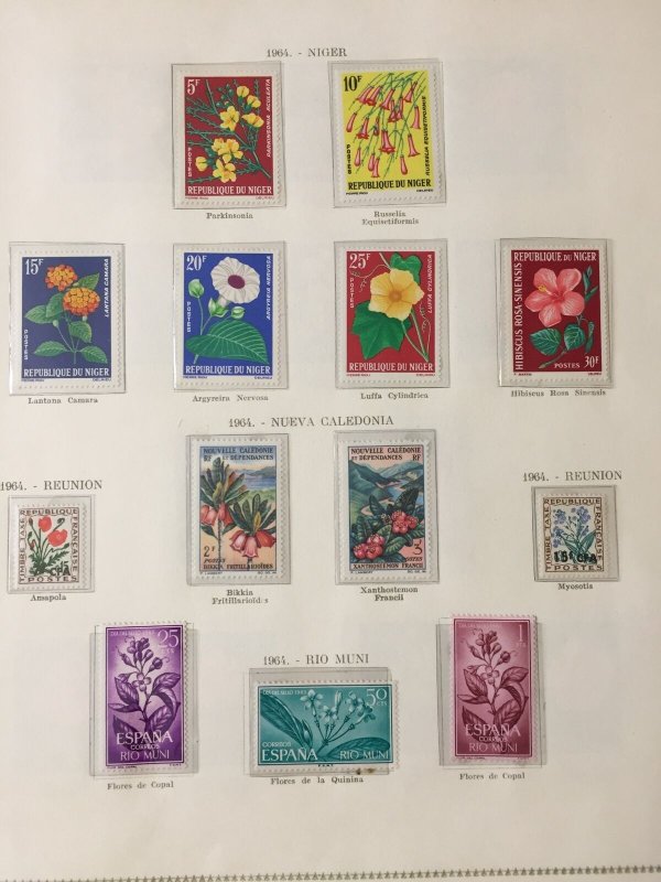 Russia Poland Ghana Bhutan FLOWERS MNH MH USED (Apx 110 Items)HP953