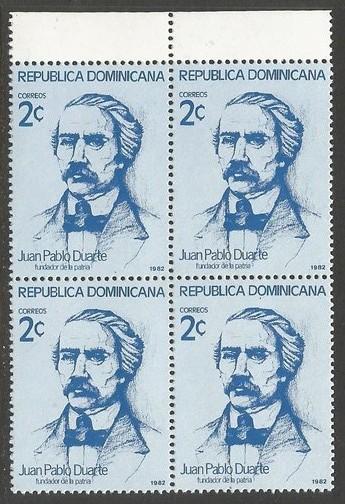 Dominican Republic 854 MNH BLOCK OF 4 [D1]