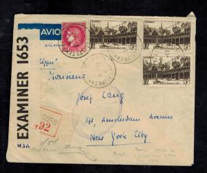 1941 France Concentration Internment Camp de Gurs prisoner Cover to USA