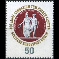 GERMANY-BERLIN 1974 - Scott# 9N348 School Seal Set of 1 NH