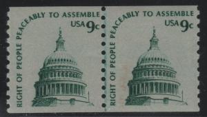1616 9c Capitol Dome Line Pair