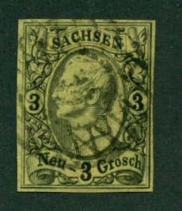 Saxony 1855 #12 U SCV (2024) = $16.00