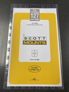 Prinz Scott Stamp Mount - BLACK - Pack of 10 (127x265mm)  STRIP