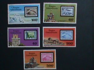 CENTRAL AFRICA STAMP 1977- SC#295-6,C184-6-75TH ANNIVERSARY-ZEPPELIN CTO SET-