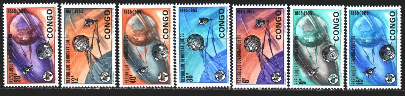 Kinshasa. 1965. 227-34 from the series. Space. MNH.