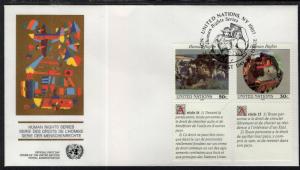 UN New York 599-600 Human Rights UN Postal Administration U/A FDC