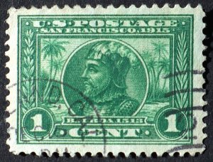 U.S. Used Stamp Scott #397 1c Pan-Pacific, XF - Superb Jumbo. CDS Cancel. A Gem!